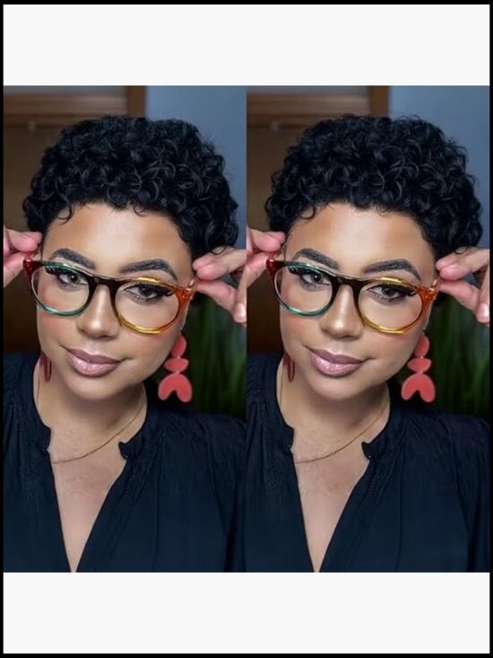 Short Layered Pixie Cut Human Hair Wig Glueless Lightweight Wear and Go